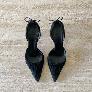 Vintage Gucci Ruched Bow D'orsay Pumps